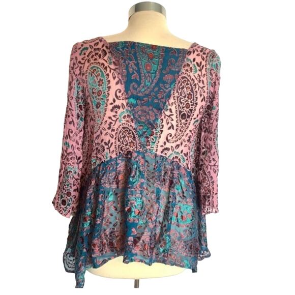 Anthropologie Floreat Valo burnout blouse - Picture 4 of 6